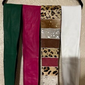 Sassy Jones, YAYA Belt BUNDLE-FOUR Belts -Colorful Leather and Animal Print Belt